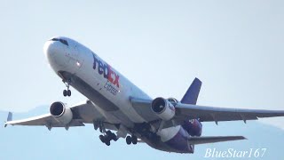 FedEx Express McDonnell Douglas MD-11F (N580FE) takeoff from KIX/RJBB (Osaka - Kansai) RWY 06R