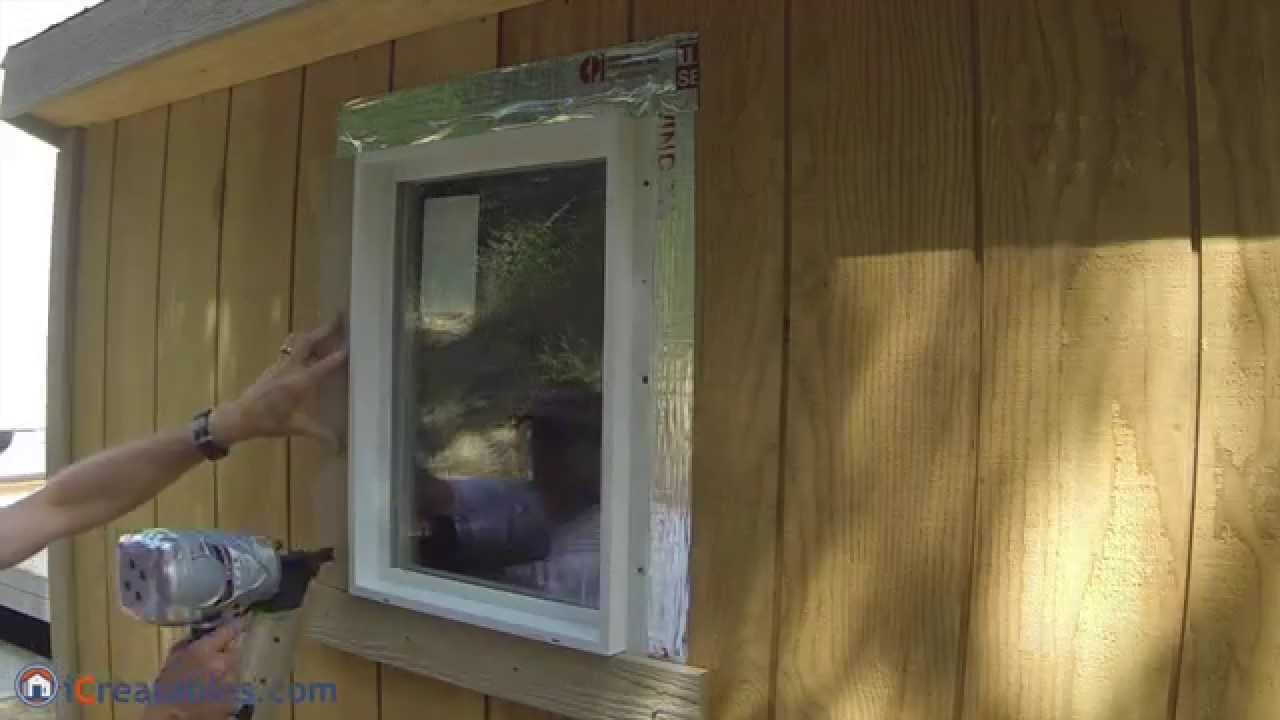 How To Build A Lean To Shed - Part 9 - Window Install - YouTube