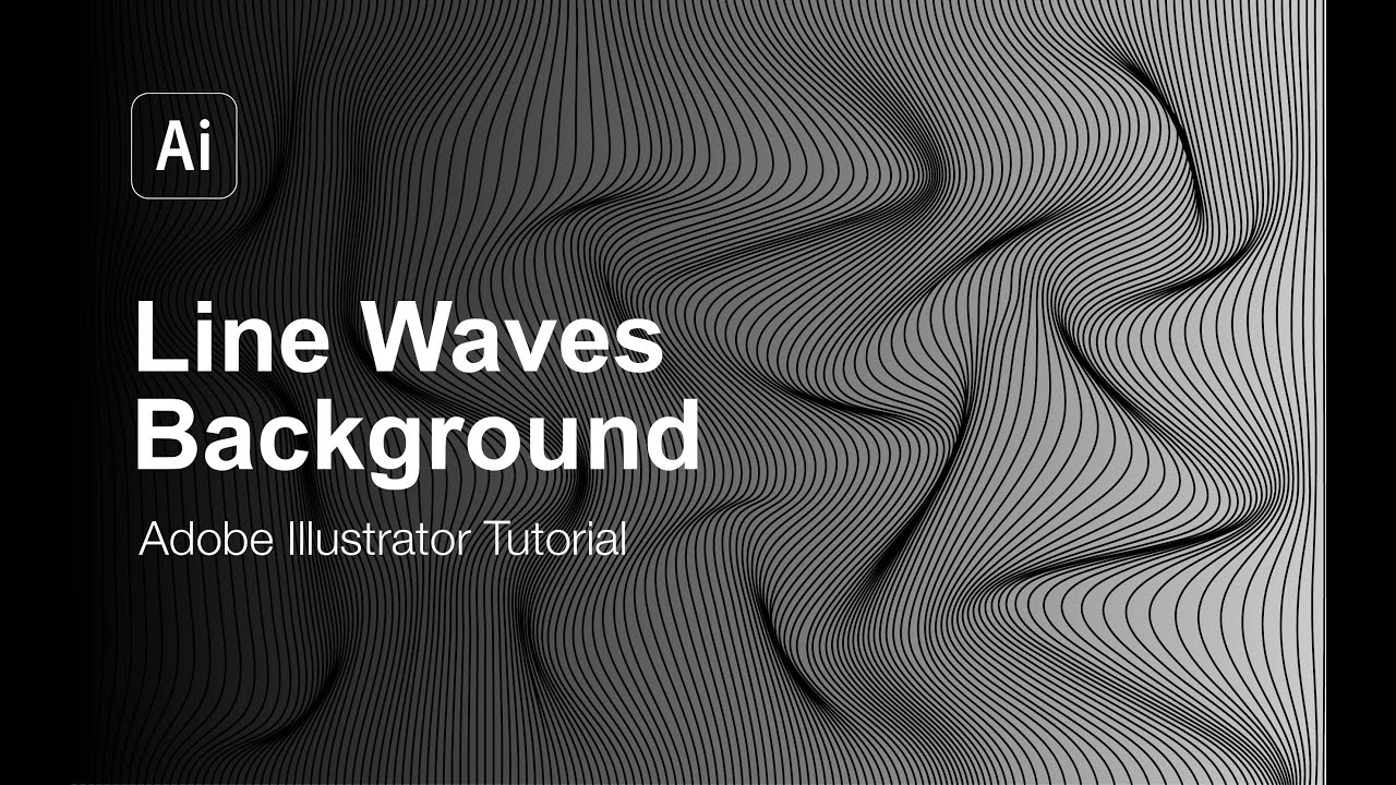 Dynamic Line Waves Background - Adobe Illustrator Tutorial - YouTube