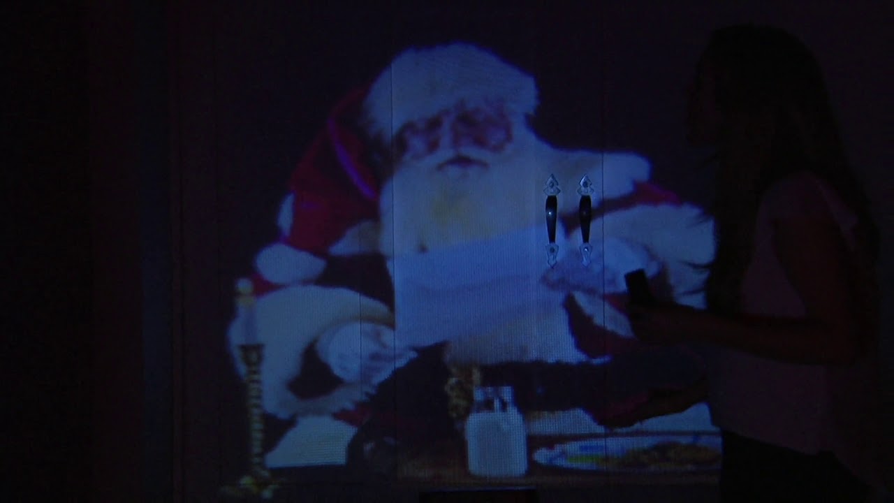 Mr. Christmas Indoor/Outdoor Virtual Projector with Pop-Up Screen on QVC