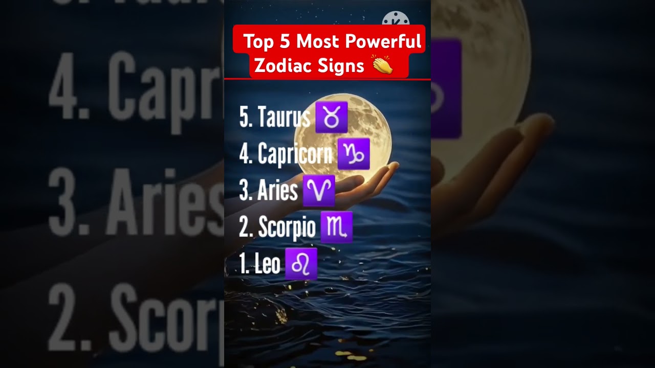 Top 5 Most Powerful Zodiac Signs 🔥✨️