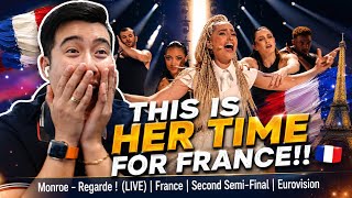 🇫🇷 Monroe - Regarde ! (LIVE) | France | Second Semi-Final | Eurovision | REACTION