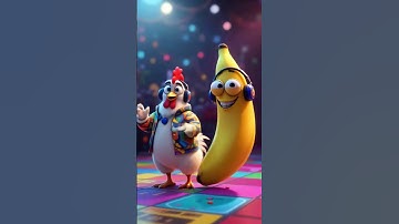 chicken 🐔 banana 🍌 #ytshorts #viral #cute #chicken #banana #song #ai #3d #cartoon #aimation #craze