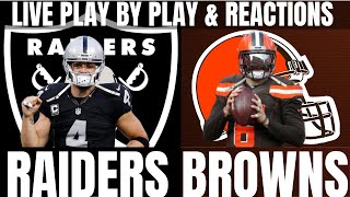Las Vegas Raiders Vs Cleveland Browns Live Play By Play & Reactions