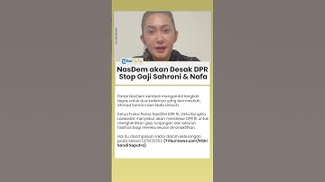 NasDem Geger! Sebut akan Desak DPR untuk Setop Gaji & Tunjangan Ahmad Sahroni dan Nafa Urbach