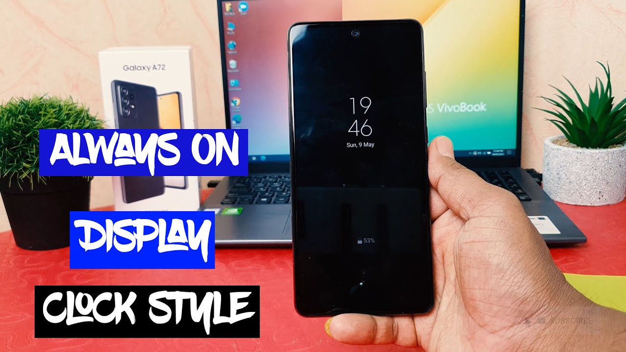 How To Change Always On Display Clock Style In Samsung Galaxy A72 YouTube