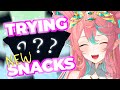 Handcamtrying new snacks ive never tried before