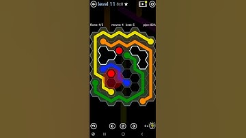 How To Solve Flow Free Hexes Scattered Pack Level 11 8x8 Board Walk Through Solution Walkthrough