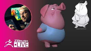 3D Model a Stylized Pig Character With Me ! - Shane Olson - Part 1