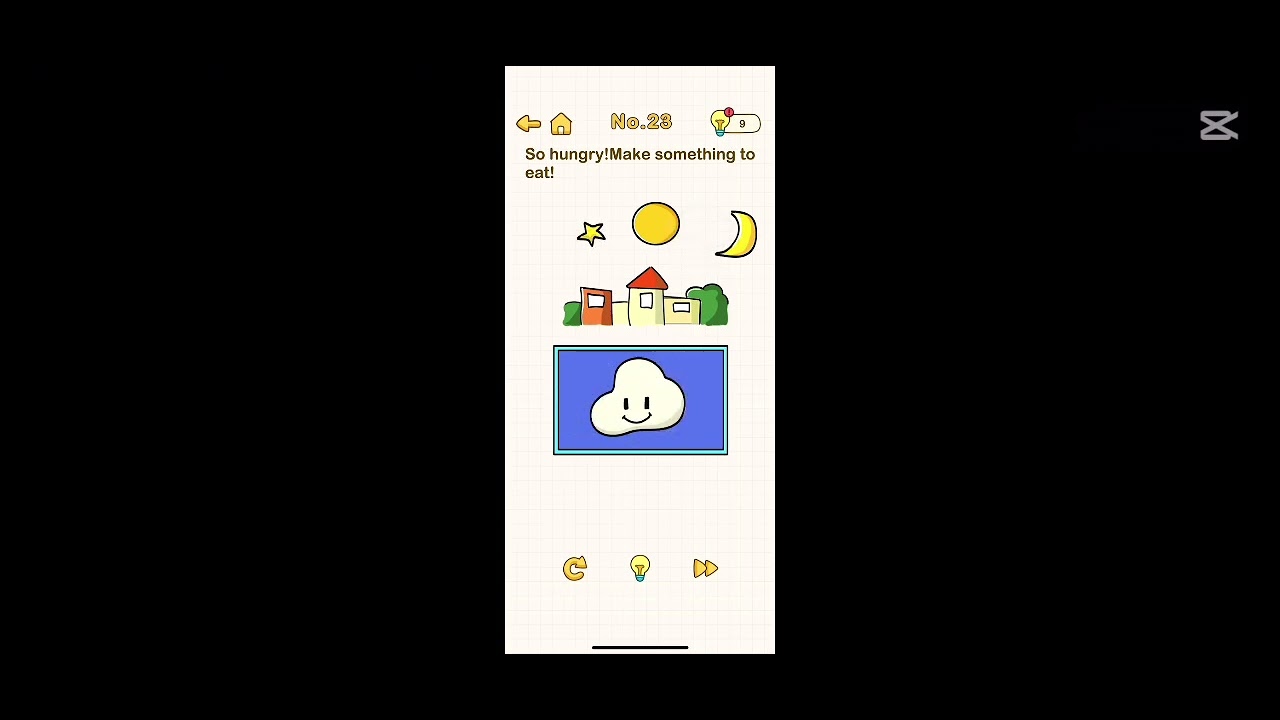 Brain Out - Tricky riddle games (Level 23): So hungry!Make something to eat!