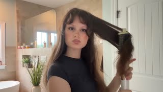 how i style my hair/bangs