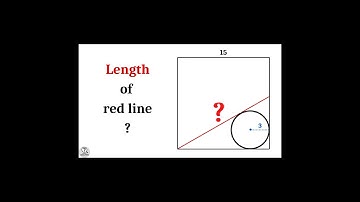 Circle and tangent inside square | Right triangle | Advanced math problems | Geometry | Mathematics