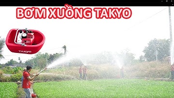 Máy bơm nước bằng thuyền thả nổi di động takyo mới nhất hiện nay, video bơm nước tưới vườn