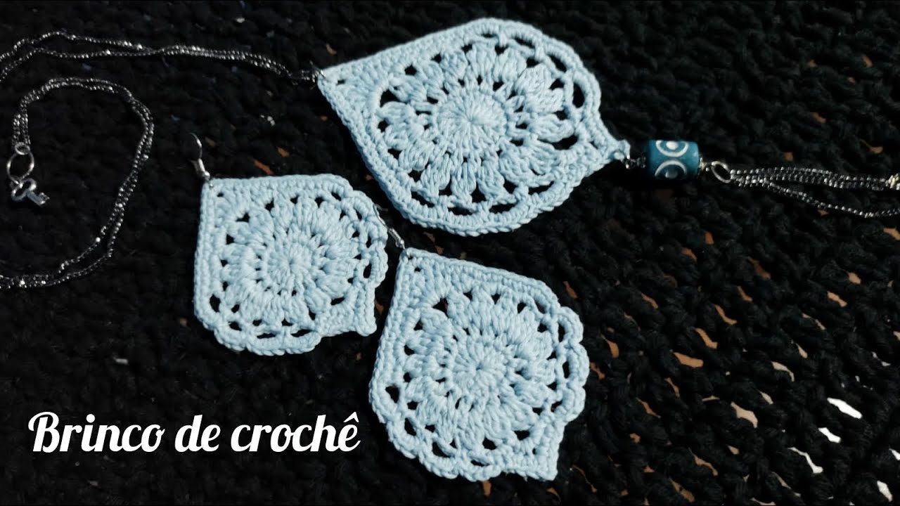 BRINCO CROCHE FÁCIL #crochetearrings  #marcialobocroche