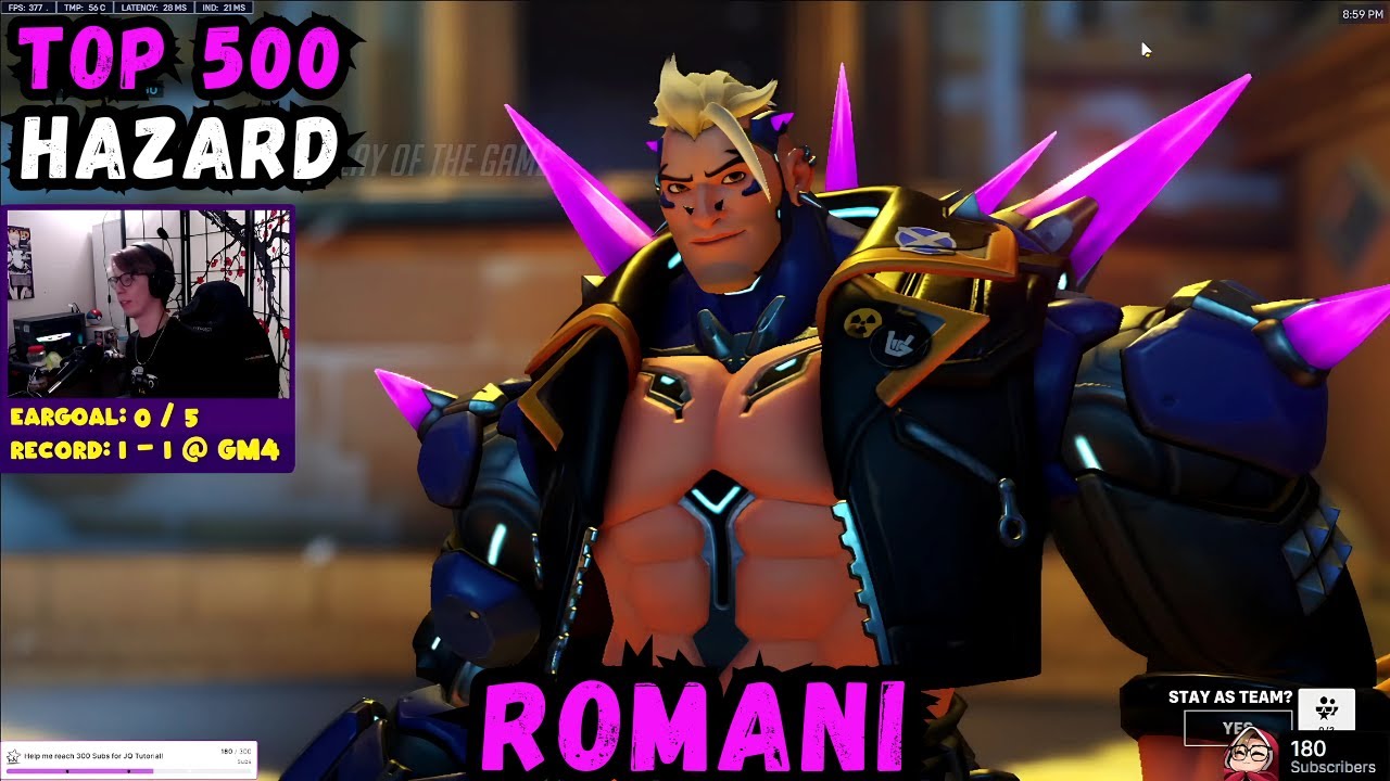 POTG! THIS TRIO 🔥 ROMANI TOP 500 HAZARD GAMEPLAY OVERWATCH 2 SEASON 14 - 36 ELIMS!