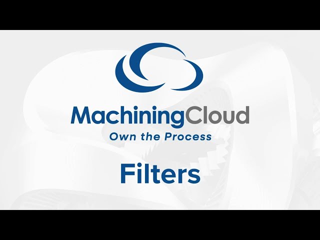 MachiningCloud Filters