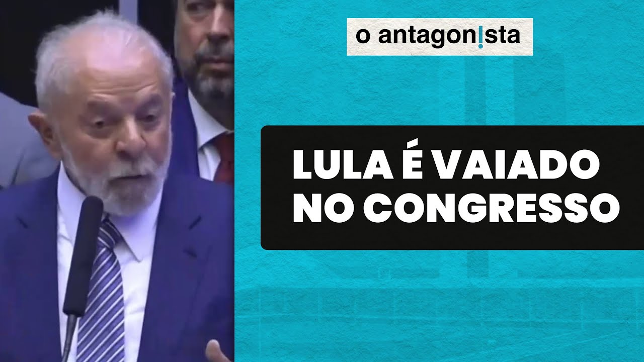 Lula é vaiado no Congresso, e claque reage: “Lula guerreiro”