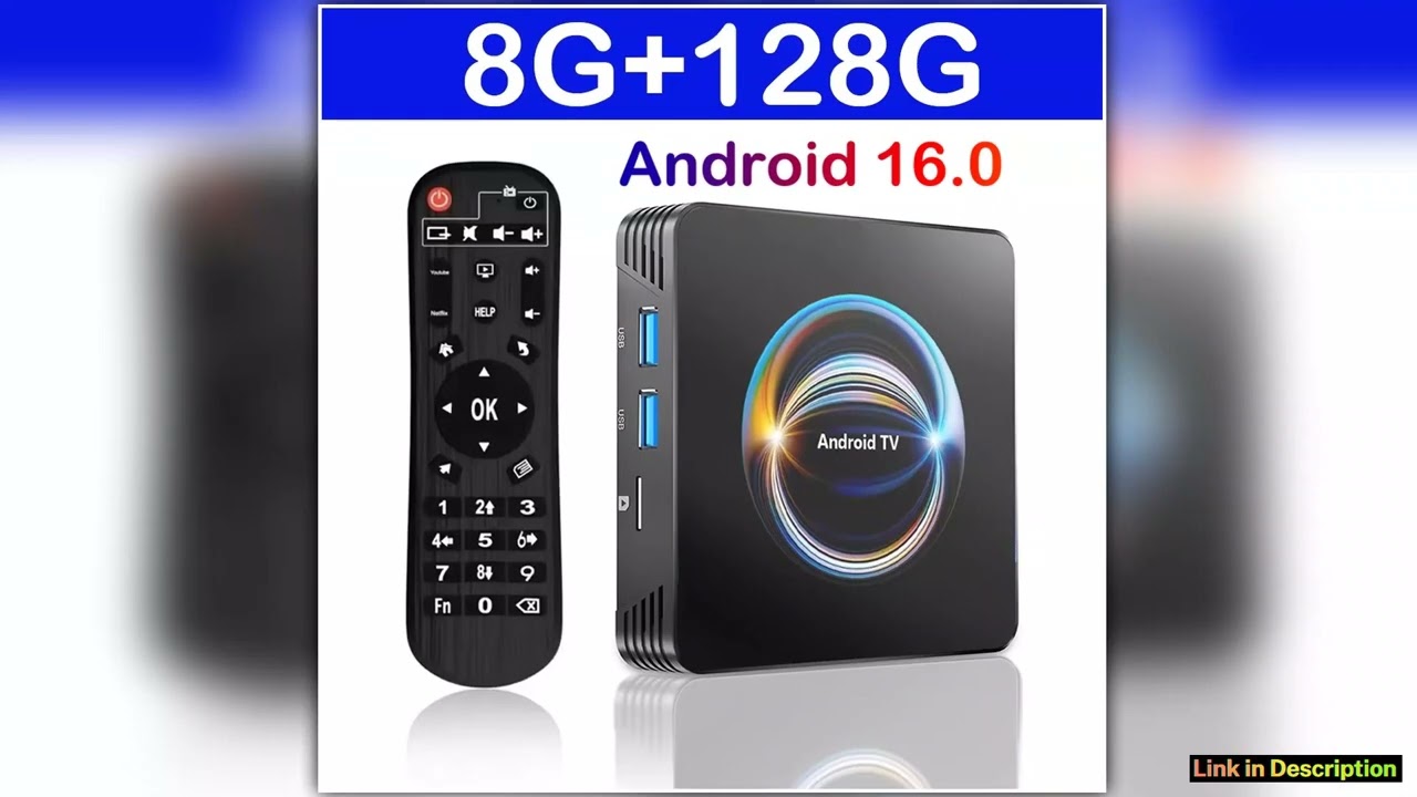 X66 TV Box Android 16 ATV RK3528 Quad Core 5G Dual Wifi 8K 4K Media Player Wifi6 TB 60 Ram 8GB Rom