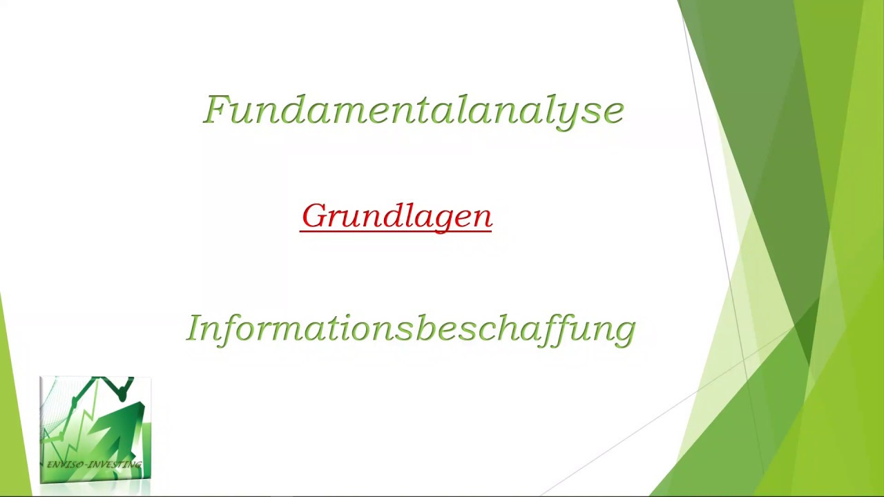 Update Fundamentalanalyse | Grundlagen Informationsbeschaffung *Tutorial*