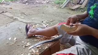 Review membuat gagang parang/ Review of making machete handles