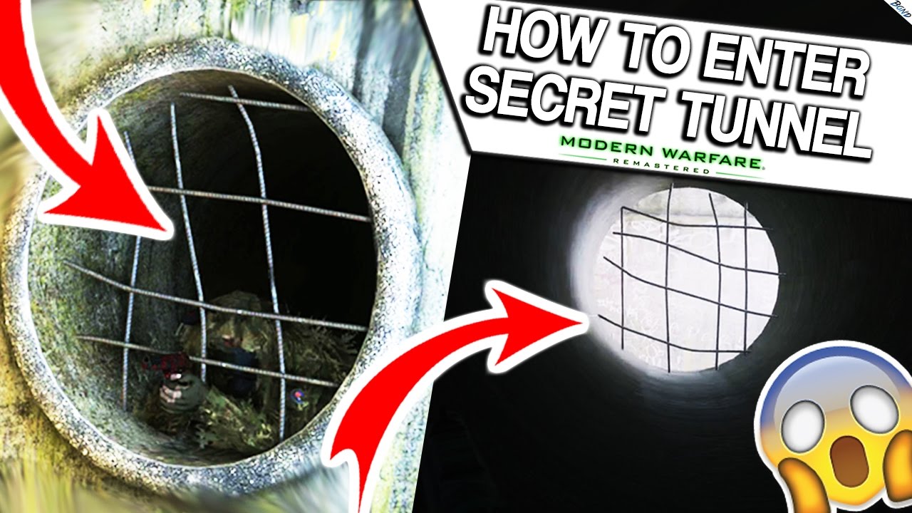 HOW TO ENTER SECRET TUNNEL - Modern Warfare Remastered Glitches/Secret Spots