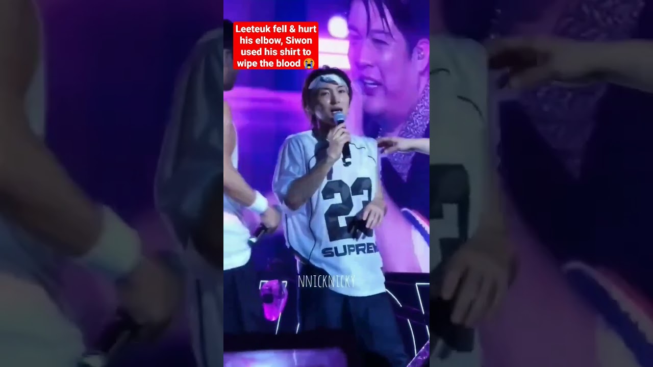 在 YouTube 上观看 Leeteuk fell & hurt his elbow, Siwon used his shirt to wipe the blood .. 在 YouTube 上观看 Leeteuk fell & hurt his elbow, Siwon used his shirt to wipe the blood ..