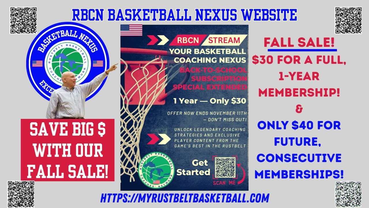 BIG TIME SAVINGS OPPORTUNITY!!!  RBCN BASKETBALL NEXUS WEBSITE FALL SALE!