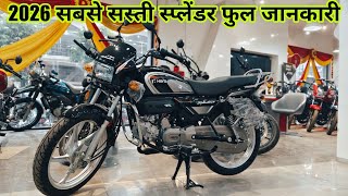2026 Cheapest Splendor Full Details 2026 Model Splendor Plus Self Bike Onroad Road Price Detail