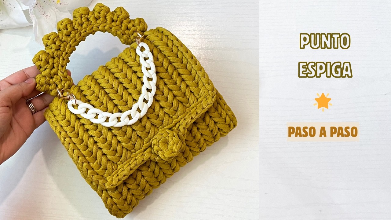 Сумка из трикотажной пряжи своими руками с рыбьим узором | Просто и красиво 🧶