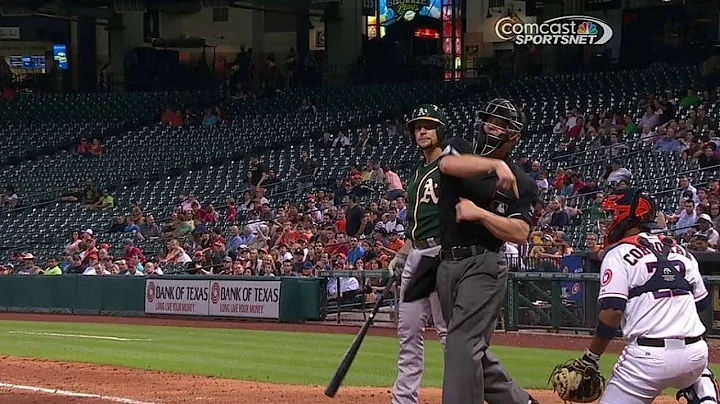 OAK@HOU: Clemens ejected after plunking Lowrie