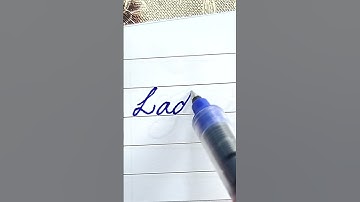 Ladli - Beautiful name in Cursive writing | Cursive writing for beginners | #shorts