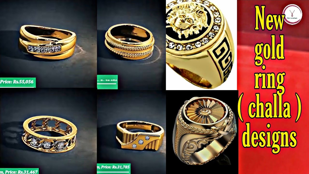 Geometric Gold Ring for Men