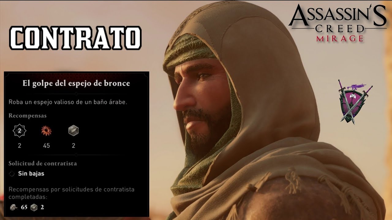 EL GOLPE DEL ESPEJO DE BRONCE | Contrato 100% | Assassin's Creed Mirage | Kadac Games
