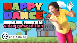 Happy Dance⎸ Brain Break ⎸ 1 minute dance party (dance-a-long)