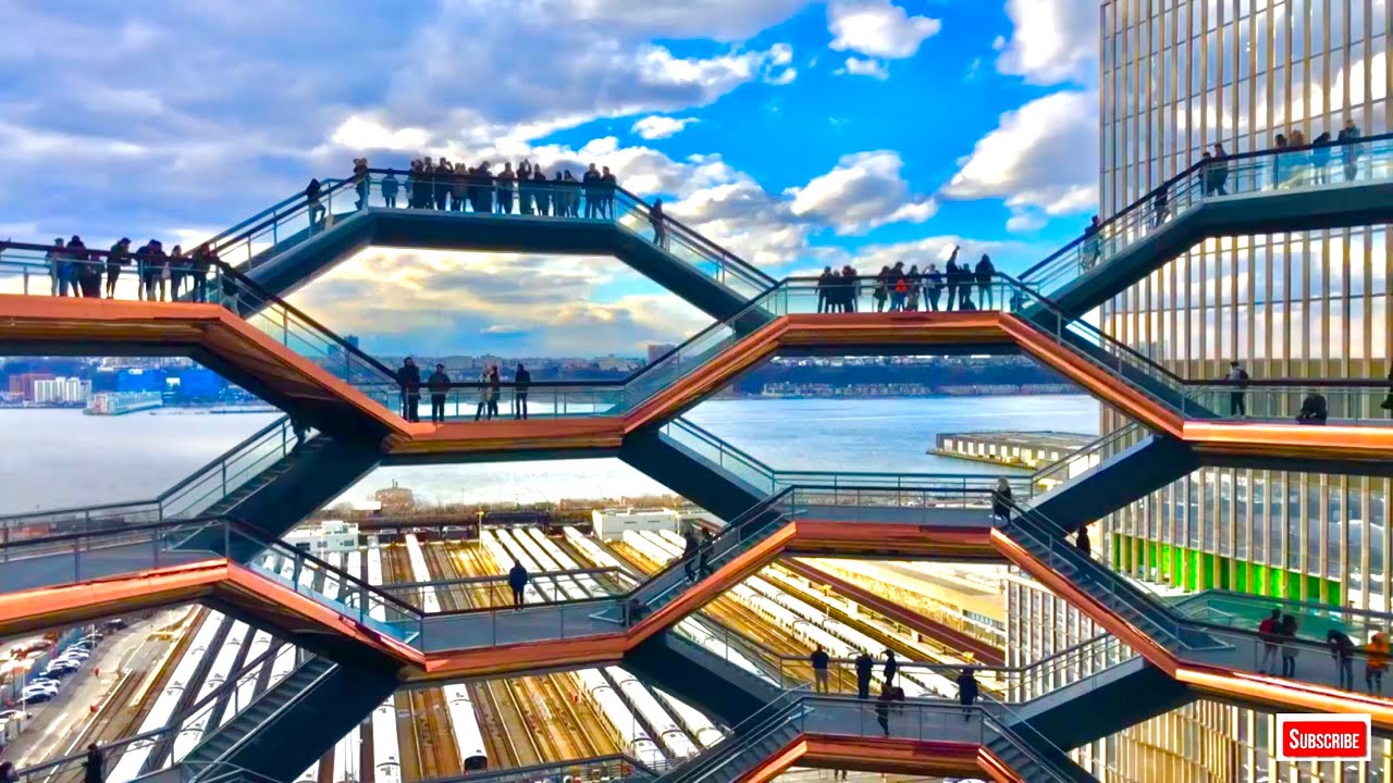 The Vessel New York City Art Park 4K Walkthrough Hudson yards NYC Manhattan New York YouTube