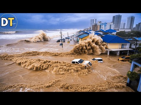 Huge Waves Hit Brazil! Rio de Janeiro Paralyzed by Tsunami-like Waves!