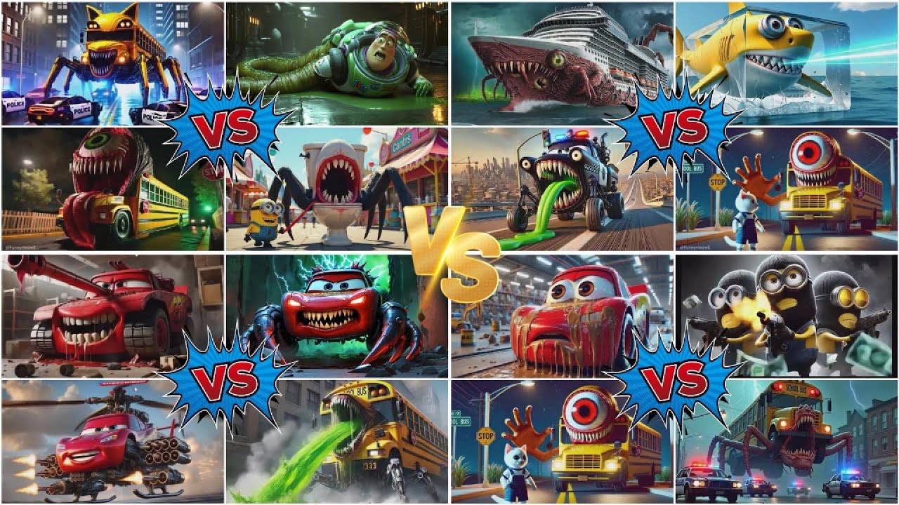 Lightning McQueen 🆚 Toiletor 🆚 Infected sky  🆚 Thomas Train - Spinning Wheel