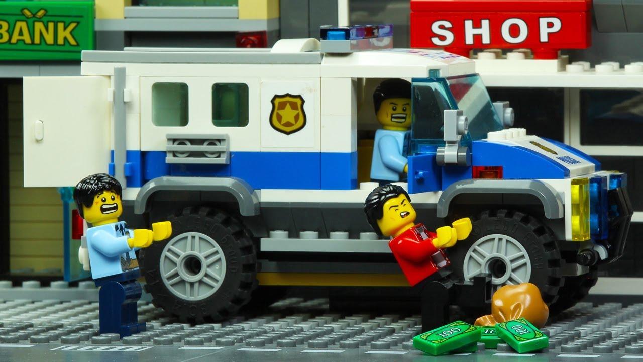 Lego City Bank Money Transport Truck Robbery Fail