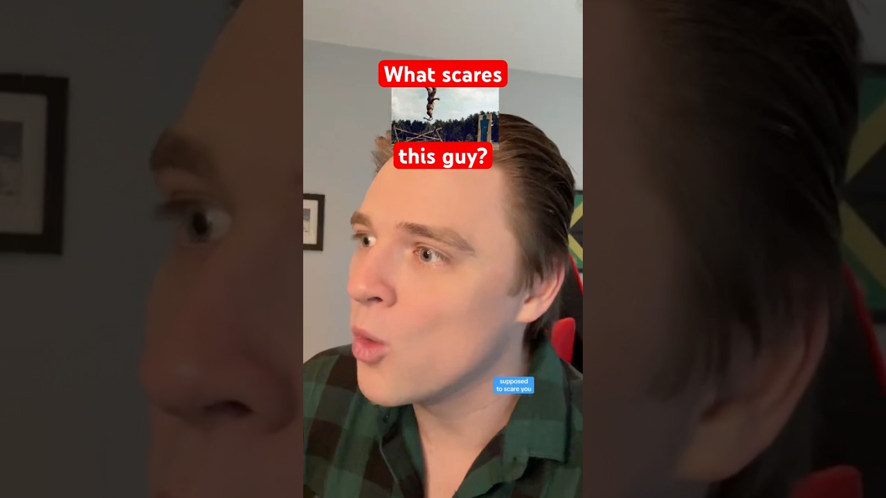 Что пугает этого страшного парня? 