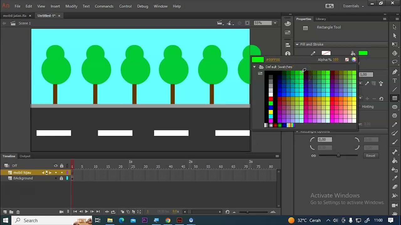 Cara Membuat Animasi Mobil Berjalan Adobe Animate - YouTube