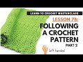 How To Follow A Crochet Pattern for Beginners LEFT HANDED