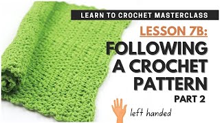 How To Follow A Crochet Pattern for Beginners LEFT HANDED