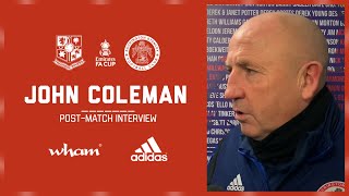 INTERVIEW: Coley’s reaction on the defeat to Tranmere Rovers