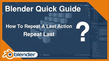 Learn To Repeat Your Last Action In Blender | Blender Quick Guide | Blender Tutorial