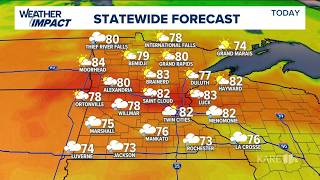 The morning forecast for Thursday Aug 13