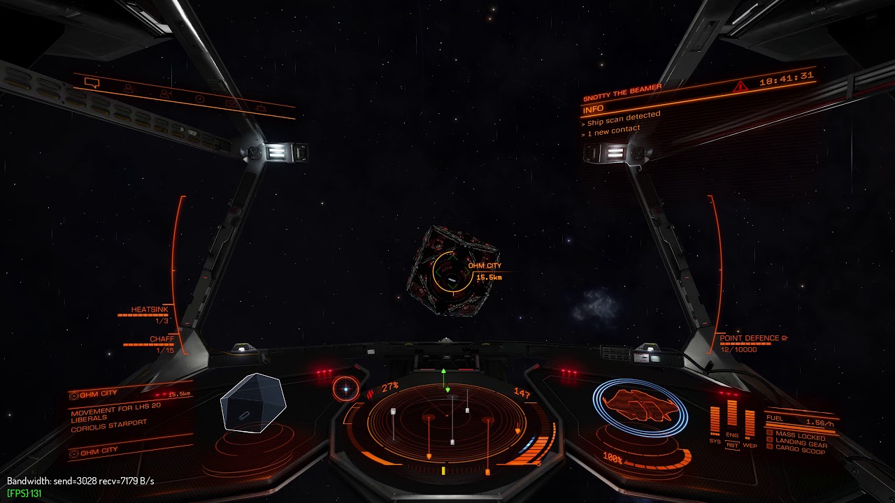 Elite: Dangerous: 3.1 - Krait MkII Vertical & Lateral Acceleration Test (FA On)