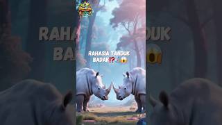 Rahasia Tanduk Badak⁉️ Senjata Super yang Menyelamatkan Hidupnya‼️ 🦏😱#badak #pertahanandiri #shorts