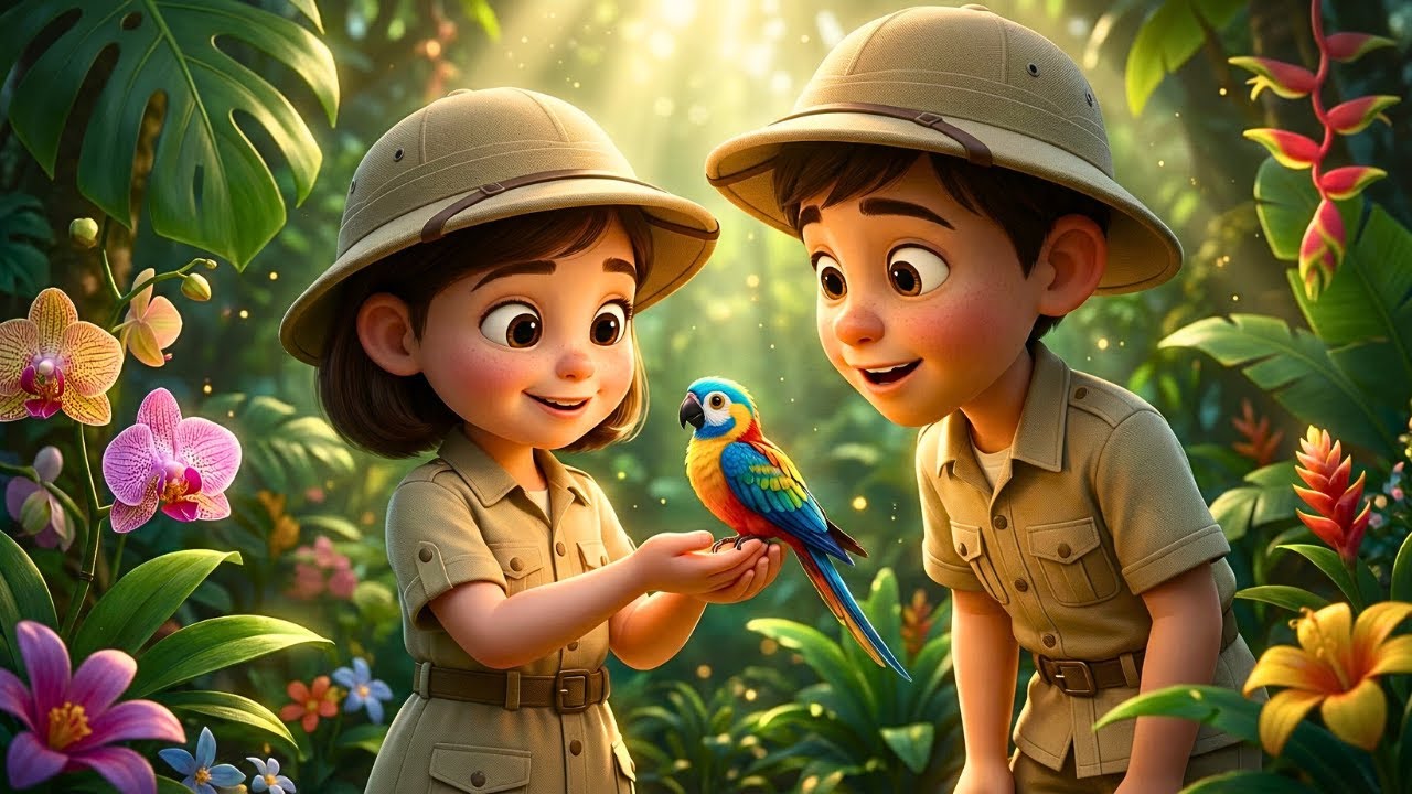 Walking in the Jungle | Wild Animals Song for Kids | Jungle Animal Nursery Rhymes | Giggleo Tv