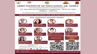 07 Days Faculty Development Programme (FDP)  from 15 to 21 Dec 2025 ||  Day 3 || 17 Dec 2025 || Wealth