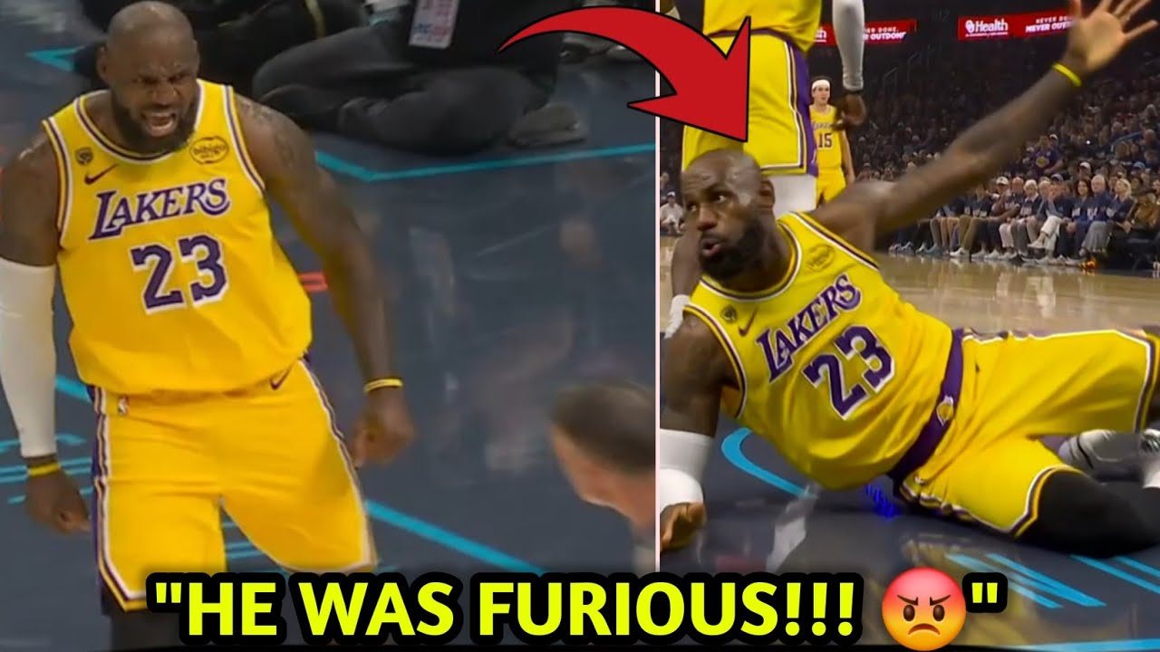 HE WAS FURIOUS!!! 😡 LeBron James Gets HEATED With Ref After Scary Fall ...